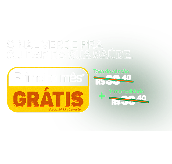 Green Friday: primeiro mês grátis, sem taxa de adesão e primeira mensalidade